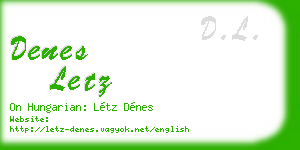 denes letz business card