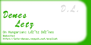 denes letz business card